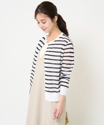 美品☆MACHATTシアーボーダーカーディガン 【公式通販】