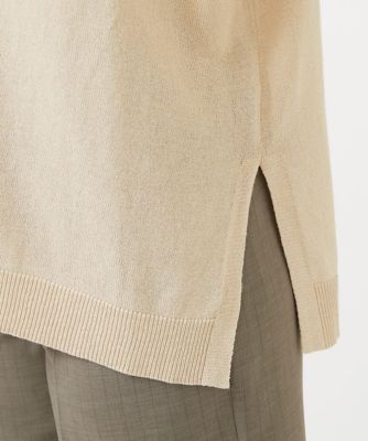 【小さいサイズ】ミドル丈ペーパーヤーンニットカーディガン/UVカット/洗える 小さいサイズ】ミドル丈ペーパーヤーンニットカーディガン／UV