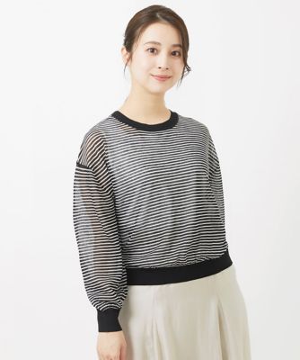 小さいサイズ】シアーニットカーディガン／前後2way／洗える | MK