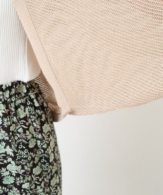 【小さいサイズ】レーシー編みモモンガニットカーディガン/洗える Maison de CINQ｜【小さいサイズ】レーシー編みモモンガニット