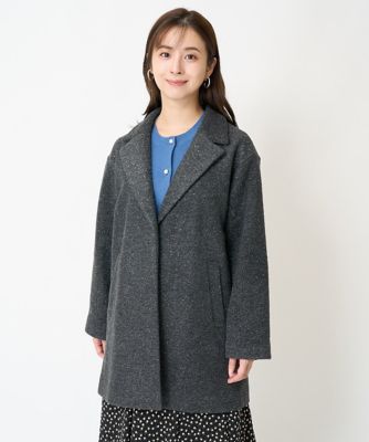 【小さいサイズ】スライバーラメミドル丈コート
