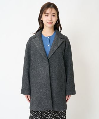 【小さいサイズ】スライバーラメミドル丈コート