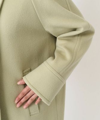 小さいサイズ】Super100sウール2wayカラーミディーコート