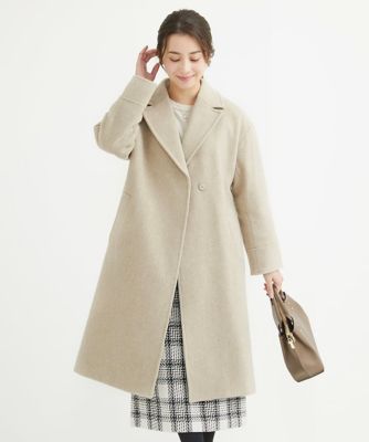 ＜MK MICHEL KLEIN（Women/小さいサイズ）＞【小さいサイズ】ロングチェスターウールコート