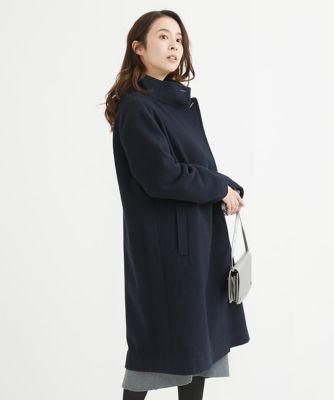 小さいサイズ】ウールナイロンモッサ スタンドカラーロング