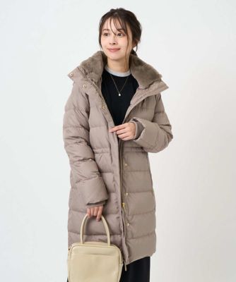 ＜MK MICHEL KLEIN（Women/小さいサイズ）＞【小さいサイズ】ベーシックタフタ　ロングダウンコート／撥水加工