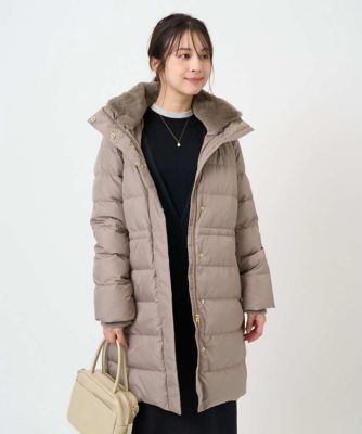 小さいサイズ】ベーシックタフタ ロングダウンコート／撥水加工 | MK 