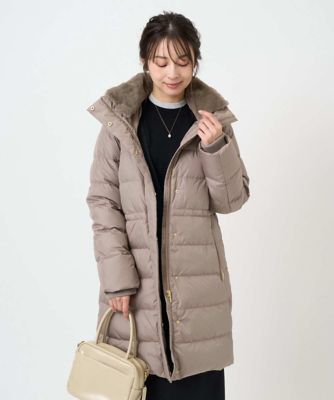 小さいサイズ】ベーシックタフタ ロングダウンコート／撥水加工 | MK