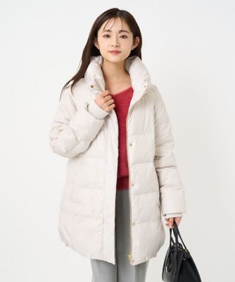 ＜MK MICHEL KLEIN（Women/小さいサイズ）＞【小さいサイズ】ベーシックタフタ　ミドルダウンコート／撥水加工