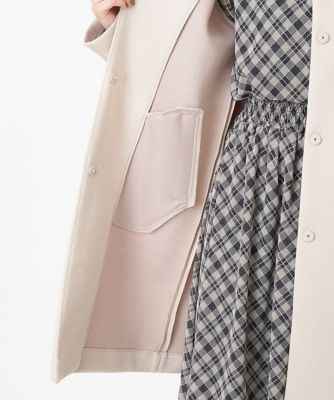 【小さいサイズ】カットボンディングノーカラーコート／洗える