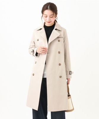 ＜MK MICHEL KLEIN（Women/小さいサイズ）＞【小さいサイズ】ベーシックトレンチコート／撥水加工・防花粉