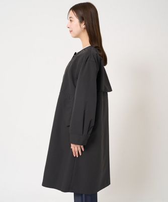 小さいサイズ】タフタノーカラーロングコート／洗える | MK MICHEL