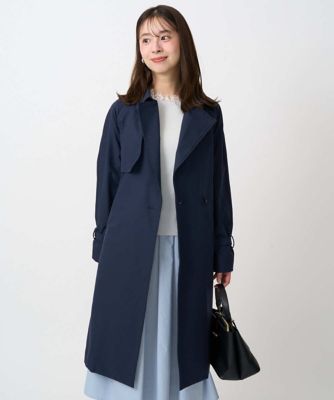 小さいサイズ】トレンチディティールロングコート／撥水／洗える | MK