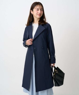 小さいサイズ】トレンチディティールロングコート／撥水／洗える | MK