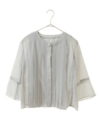 【小さいサイズ／セットアップ対応】タックプリーツブラウスジャケット