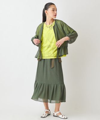 【小さいサイズ】フレアヘムシアーメッシュブルゾン