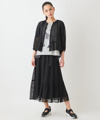 【小さいサイズ】フレアヘムシアーメッシュブルゾン