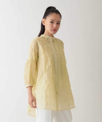 ＜HIROKO BIS（Women/小さいサイズ）＞【小さいサイズ】ドットシアータックロングシャツ