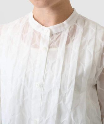 小さいサイズ】ドットシアータックロングシャツ | HIROKO BIS（Women