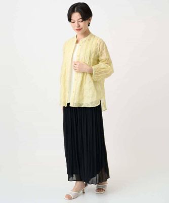 ヒロコビス（hirokobis）/【小さいサイズ】ドットシアータックロングシャツ 小さいサイズ】ドットシアータックロングシャツ | HIROKO BIS（Women