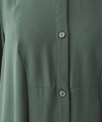 【小さいサイズ】バックサテンジョーゼットブラウス　／洗濯機で洗える