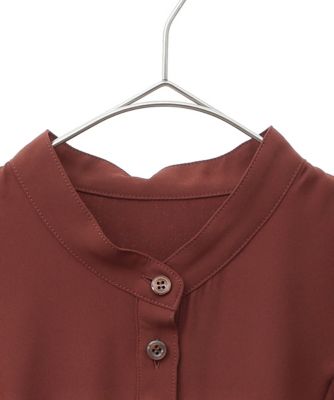 【小さいサイズ】バックサテンジョーゼットブラウス　／洗濯機で洗える