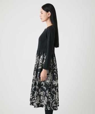 小さいサイズ】シャーリングジャカードデザインワンピース | HIROKO