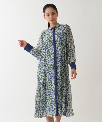 ＜HIROKO BIS（Women/小さいサイズ）＞【小さいサイズ】シフォンフラワーデザインワンピース
