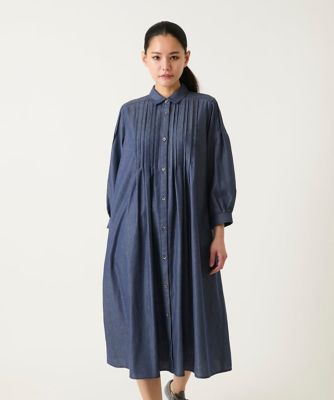 小さいサイズ】ピンタックデザインダンガリーワンピース | HIROKO BIS
