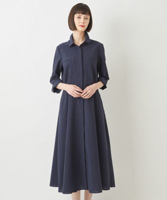 ＜HIROKO BIS（Women/小さいサイズ）＞【小さいサイズ】パッチポケットデザインワンピース