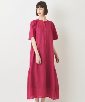 【小さいサイズ／麻製品染め】ロングワンピース