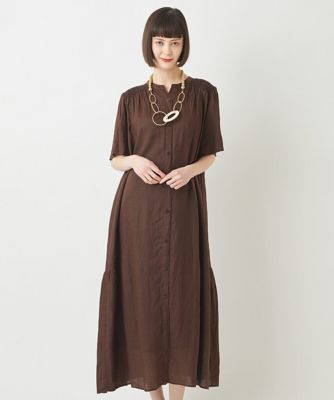 【小さいサイズ／麻製品染め】ロングワンピース
