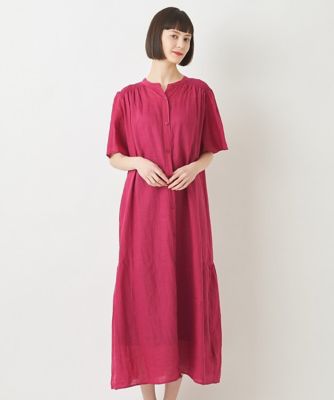 【小さいサイズ／麻製品染め】ロングワンピース