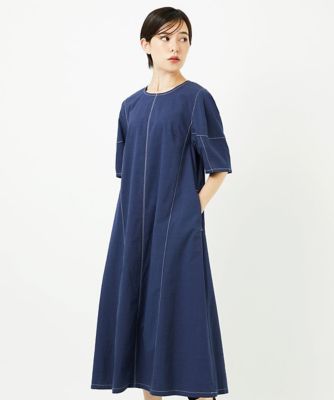 洗える】トリアセダブルジョーゼット ワンピース