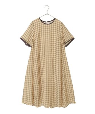 小さいサイズ】サッカーチェック半袖ワンピース | HIROKO BIS (Women