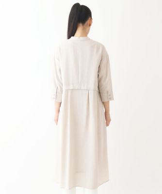 【小さいサイズ／洗濯機で洗える】サイドタックシルエットワンピース