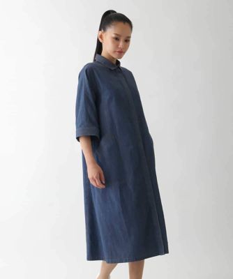 HIROKO BISヒロコビス デニム ワンピース KOSHINO ビスヒロコ 小さいサイズ】ステッチポイントデニムワンピース | HIROKO BIS