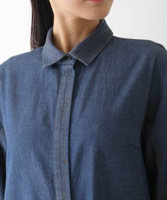 小さいサイズ】ステッチポイントデニムワンピース | HIROKO BIS（Women