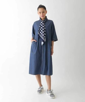小さいサイズ】ステッチポイントデニムワンピース | HIROKO BIS (Women