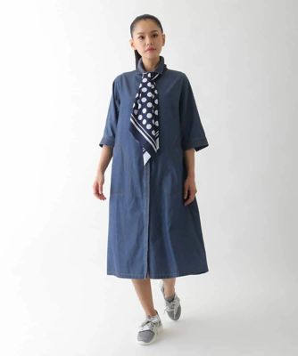 小さいサイズ】ステッチポイントデニムワンピース | HIROKO BIS (Women