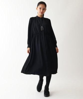 【SALE】HIROKO BIS（Women/小さいサイズ）/ヒロコビス ソフトサテンウエストドロストワンピース /洗濯機で洗える ブラック94 ワンピース・ドレス【三越伊勢丹/公式】