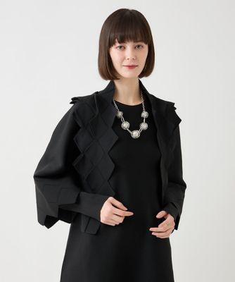 ＜HIROKO BIS（Women/小さいサイズ）＞【小さいサイズ】立体モチーフショートカーディガン