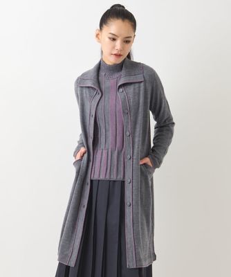 ヒロコビス（hirokobis）/【小さいサイズ/アンサンブル対応】プレーティングリブニットカーディガン 小さいサイズ／アンサンブル対応】プレーティングリブニット