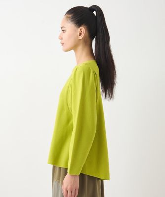 小さいサイズ】ホールガーメントフレアヘムニットプルオーバー