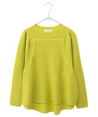 小さいサイズ】ホールガーメントフレアヘムニットプルオーバー