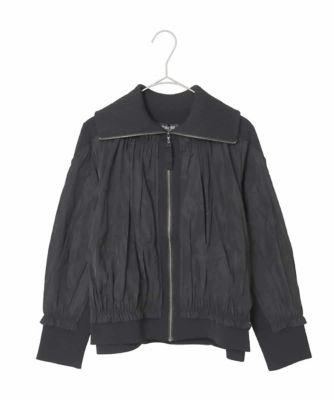 ＜HIROKO BIS（Women/小さいサイズ）＞【送料無料】【小さいサイズ】異素材ジョイントニットブルゾン