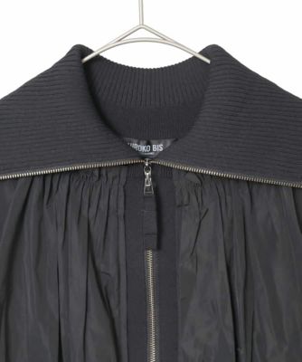 ヒロコビス（hirokobis）/【小さいサイズ】異素材ジョイントニットブルゾン 小さいサイズ】異素材ジョイントニットブルゾン | HIROKO BIS（Women