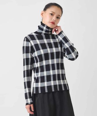 ヒロコビス（hirokobis）/【小さいサイズ】チェック柄インターシャニットプルオーバー 小さいサイズ】チェック柄インターシャニットプルオーバー | HIROKO