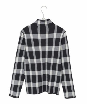 小さいサイズ】チェック柄インターシャニットプルオーバー | HIROKO