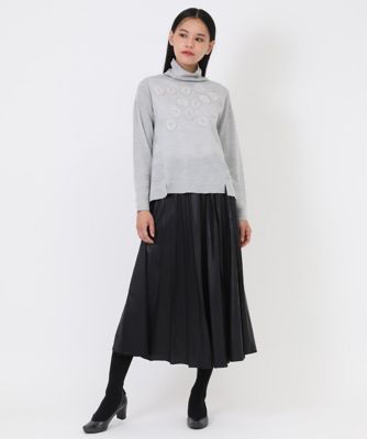 【小さいサイズ】メリノウールモチーフアクセントプルオーバー